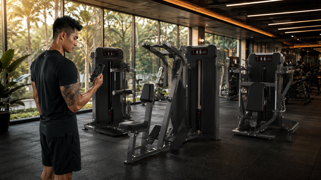 Integrasi Software Gym dengan Alat Strength Realleader