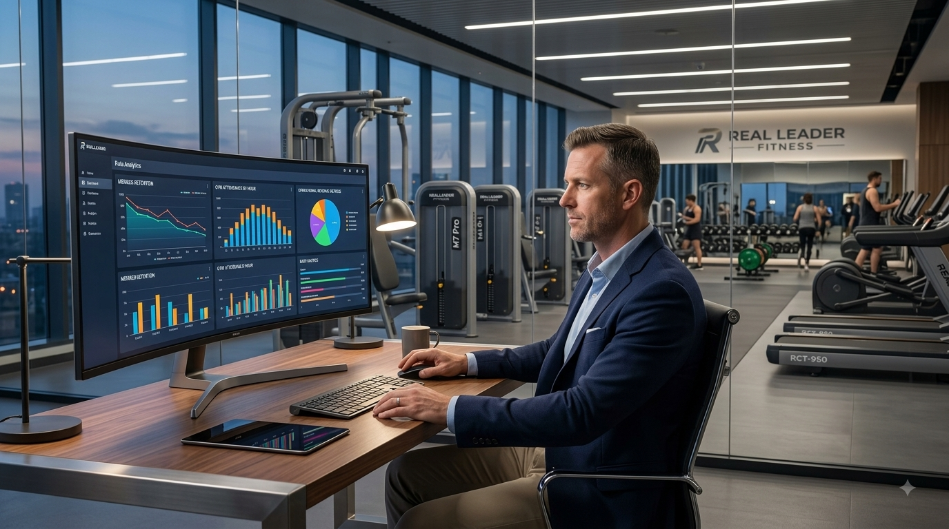 Dashboard analitik data member dan operasional bisnis gym